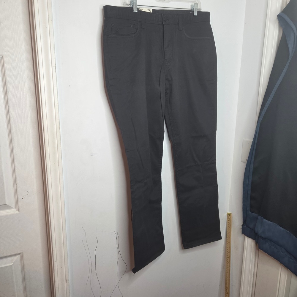 English Laundry Mens 36x32 Forged Iron Straight Leg Soft Touch Herringbone Pants